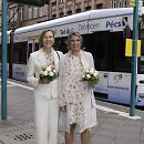 Just Married: Anna Paola Concia (r.) mit ihrer deutschen Gattin Ricarda in Frankfurt | Foto: Anna Paola Concia